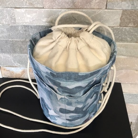 Peace Love World Drawstring Bucket Bag - Picture 5 of 9